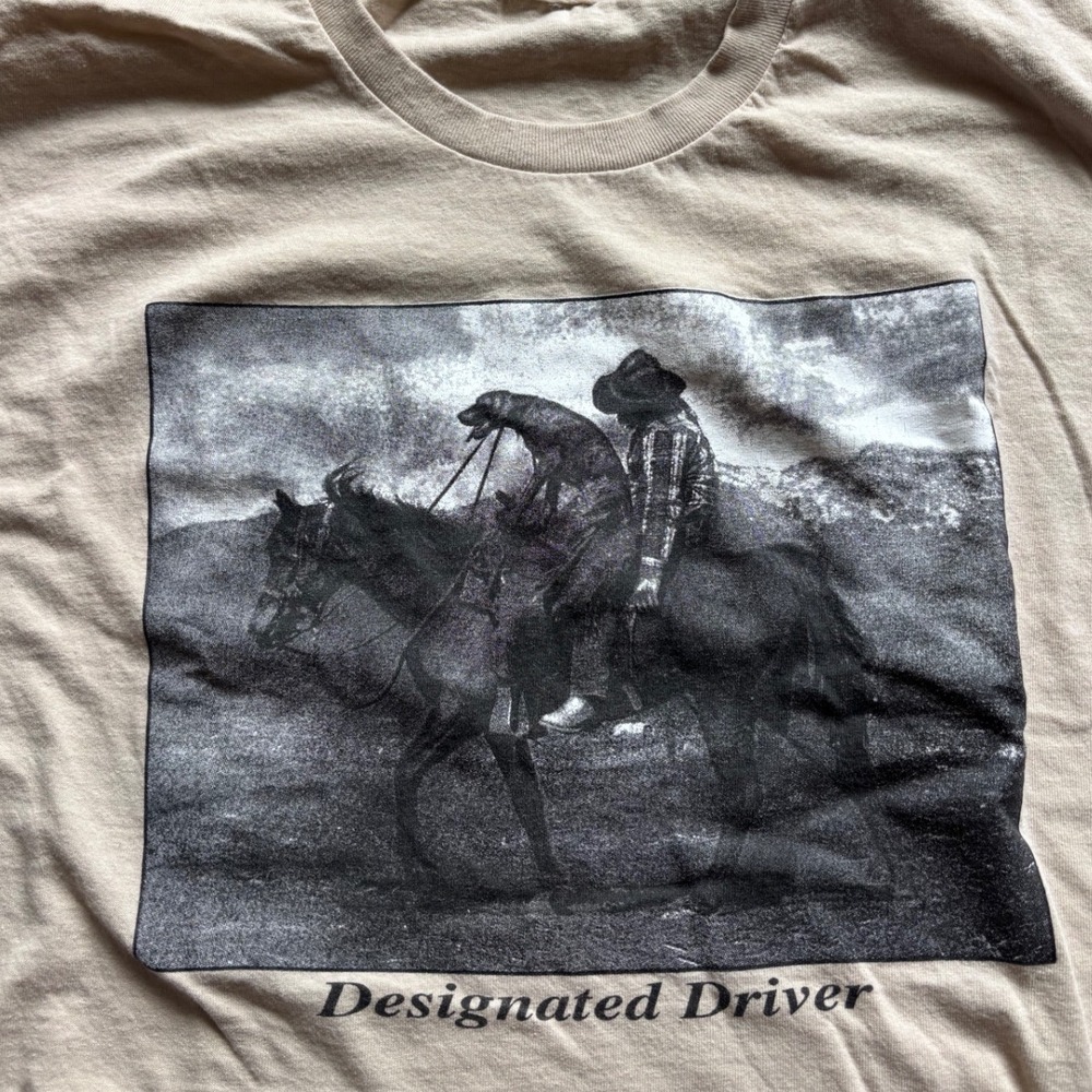 Designtated Driver Cowboy Dog Drinking Shirt